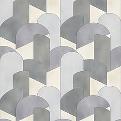 Galerie Wallcoverings Product Code 10155-10 - ELLE Decoration Wallpaper Collection - Grey Silver Beige Colours - 3D Geometric Graphic Design