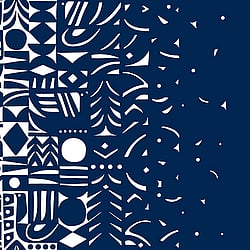 Galerie Wallcoverings Product Code 23325 - Marimekko 5 Wallpaper Collection - Navy Blue Colours - Marimekko Yon Varjo Design