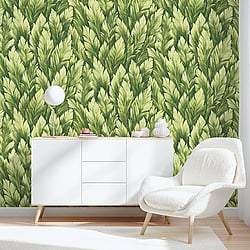 Galerie Wallcoverings Product Code 26708 - Tropical Wallpaper Collection - Avocado Colours - Samoa Design