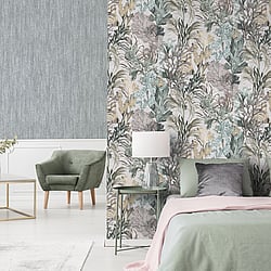 Galerie Wallcoverings Product Code 26735 - Tropical Wallpaper Collection - Mushroom Colours - Bora Bora Design