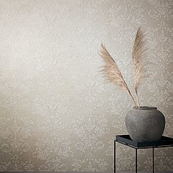 Galerie Wallcoverings Product Code 34011 - Hotel Wallpaper Collection - Beige, White Colours - A textured damask Design