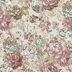 Galerie Wallcoverings Product Code 42534 - Opulence Wallpaper Collection - Pink Green Gold Colours - Italian Floral Design