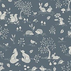 Galerie Wallcoverings Product Code 44129 - Apelviken 2 Wallpaper Collection - Blue Colours - Woodland Walk Design