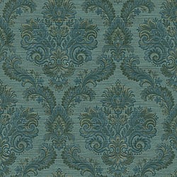 Galerie Wallcoverings Product Code 4615 - Italian Glamour Wallpaper Collection - Green Colours - Italian Damask Design