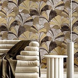 Galerie Wallcoverings Product Code 49324 - Stratum Wallpaper Collection - grey cream brown Colours - Ginko Design