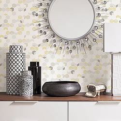 Galerie Wallcoverings Product Code 51183902 - Skandinavia 2 Wallpaper Collection - Yellow Grey Colours - Yellow Skandi Blocks Design