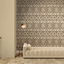 Galerie Wallcoverings Product Code 51207 - Universe Wallpaper Collection - Brown Bronze Cream Colours - Pluto Sand Beige Design