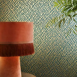 Galerie Wallcoverings Product Code 91941 - Energy Wallpaper Collection - Green, Gold Colours - Crosshatch Design