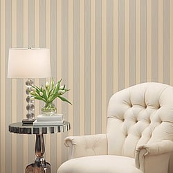 Galerie Wallcoverings Product Code 95221 - Ornamenta 2 Wallpaper Collection - Grey Beige Colours - Classic Stripe Design