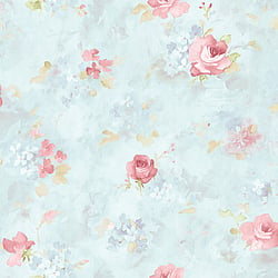 Galerie Wallcoverings Product Code AB27662 - Abby Rose 3 Wallpaper Collection - Blue Pink Colours - Morning Dew Design