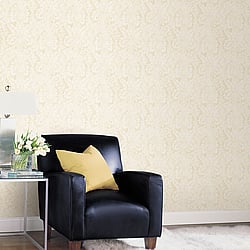 Galerie Wallcoverings Product Code AB42427 - Abby Rose 3 Wallpaper Collection - Cream Colours - Valentine Damask Design