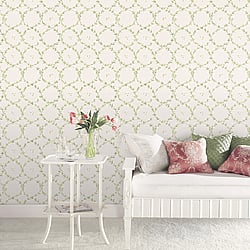 Galerie Wallcoverings Product Code AF37746 - Abby Rose 4 Wallpaper Collection - Green Light Grey Colours - Floral Laurel Design