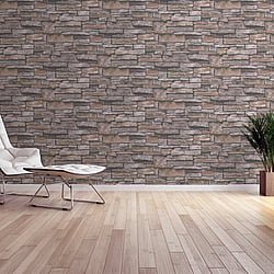 Galerie Wallcoverings Product Code BB51135 - The Bricks And More Wallpaper Collection - Beige Brown Colours - Sandstone Splendour Motif Design