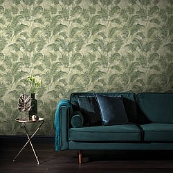 Galerie Wallcoverings Product Code BL22763 - Botanica Wallpaper Collection - Green Colours - Tropical Leaves Design