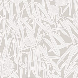 Galerie Wallcoverings Product Code DA23230 - Luxe Wallpaper Collection - White Grey Colours - Two Tone Leaf Design