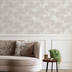 Galerie Wallcoverings Product Code ED13053 - Ted Baker Eden Wallpaper Collection - Cream Dusky Pink Colours - Treetops Design