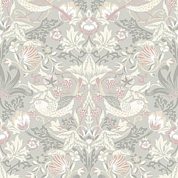 Galerie Wallcoverings Product Code ET11208 - Arts and Crafts Wallpaper Collection - Grey Taupe White Colours - Fragaria Garden Design