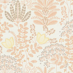 Galerie Wallcoverings Product Code FL61125 - Flourish Wallpaper Collection - Yellow/Orange Colours - Dreaming Garden Motif Design