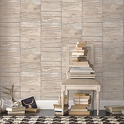 Galerie Wallcoverings Product Code G45341 - Grunge Wallpaper Collection - Beige Brown Colours - Wood Design