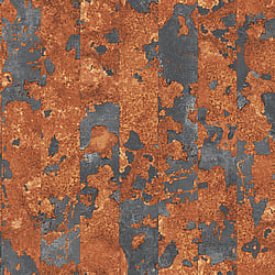 Galerie Wallcoverings Product Code G45360 - Grunge Wallpaper Collection - Copper Orange Black Colours - Industrial Stripe Design