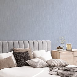 Galerie Wallcoverings Product Code G67680 - Special FX 2 Wallpaper Collection - Blue Silver Colours - Vertical Textile Design