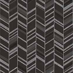 Galerie Wallcoverings Product Code G67716 - Special FX 2 Wallpaper Collection - Black Grey Silver Colours - Glitter Chevrons Design