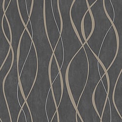 Galerie Wallcoverings Product Code G67737 - Special FX 2 Wallpaper Collection - Gold Silver Brown Colours - Glitter Ribbons Design