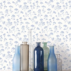 Galerie Wallcoverings Product Code G67871 - Miniatures 2 Wallpaper Collection - Blue White Colours - Cow Parsley Design