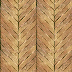 Galerie Wallcoverings Product Code G67998 - Natural FX 2 Wallpaper Collection - Warm Brown Yellow Colours - Chevron Wood Design