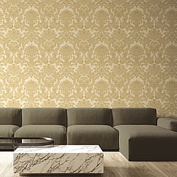 Galerie Wallcoverings Product Code IS33342 - Italian Silks And Damasks Wallpaper Collection - Yellow Colours - Damasco Quirinale Design