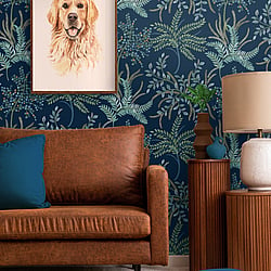 Galerie Wallcoverings Product Code TJ40412 - Mulberry Tree Wallpaper Collection - Blue Colours - Bedgebury Design