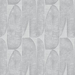 Galerie Wallcoverings Product Code WH30169 - Welcome Home Wallpaper Collection - Silver Grey Colours - Geometric Leaf Design