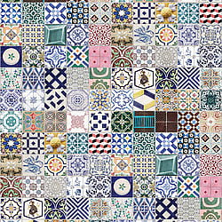 Galerie Wallcoverings Product Code WH45205M - Welcome Home Murals Wallpaper Collection - Multi-coloured Colours - Moroccan patchwork tile Design