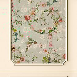 Galerie Wallcoverings Product Code WH45215M - Welcome Home Murals Wallpaper Collection - Multi-coloured Colours - Floral Wood Panelling Design