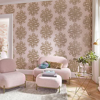 Galerie Wallcoverings Product Code 10154-05 - ELLE Decoration Wallpaper Collection - Blush Pink Gold Colours -  