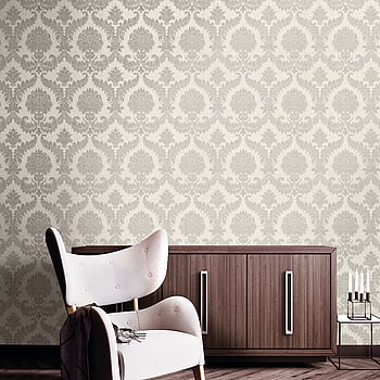 Galerie Wallcoverings Product Code 23601 - Classic Italian Wallpaper Collection - Silver Grey Colours -  