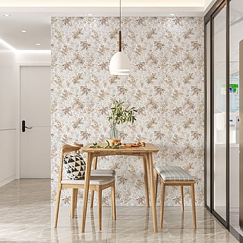 Galerie Wallcoverings Product Code 47453 - Flora Wallpaper Collection - White, Brown, Grey Colours -  