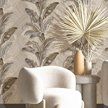 Galerie Wallcoverings Product Code 49304 - Stratum Wallpaper Collection - grey brown gold Colours -  