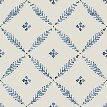 Galerie Wallcoverings Product Code 51023 - Blomstermala Wallpaper Collection - Blue White Colours -  