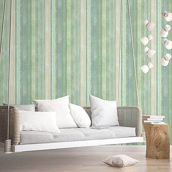Galerie Wallcoverings Product Code 7352 - Evergreen Wallpaper Collection - Green Turquoise Colours -  