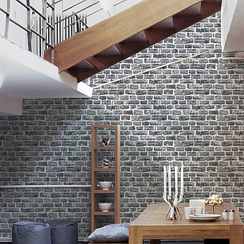 Galerie Wallcoverings Product Code BB51123 - Bricks And More Wallpaper Collection - Grey Black Colours -  