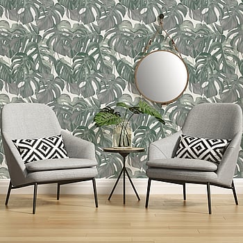 Galerie Wallcoverings Product Code ES31144 - Escape Wallpaper Collection - Cream, Green, Grey Colours -  