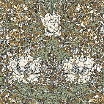 Galerie Wallcoverings Product Code ET12606 - Arts and Crafts Wallpaper Collection - Orange Green Cream Colours -  