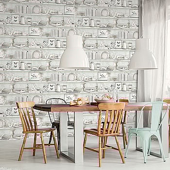 Galerie Wallcoverings Product Code FH37506 - Homestyle Wallpaper Collection - Grey Turquoise Colours -  
