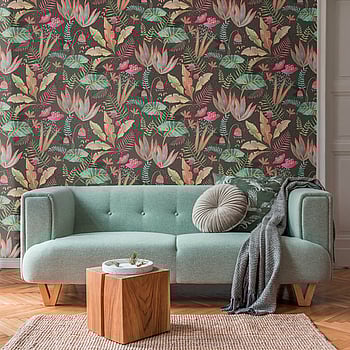 Galerie Wallcoverings Product Code FL61121 - Flourish Wallpaper Collection - Green/Pink Colours -  