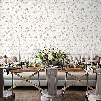 Galerie Wallcoverings Product Code G45327 - Vintage Roses Wallpaper Collection - Dark Pink Colours -  