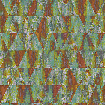 Galerie Wallcoverings Product Code G45336 - Grunge Wallpaper Collection - Green Blue Orange Colours -  
