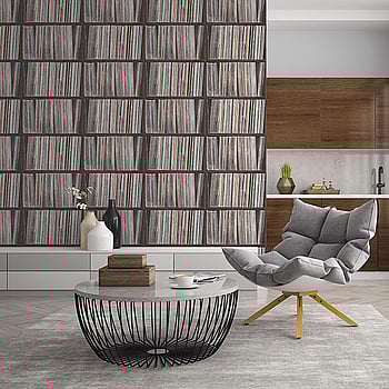 Galerie Wallcoverings Product Code G45385 - Grunge Wallpaper Collection - Black Multi-Coloured Colours -  