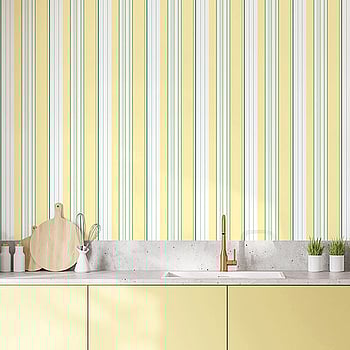 Galerie Wallcoverings Product Code G45448 - Just Kitchens Wallpaper Collection - Yellow Green White Colours -  