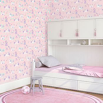 Galerie Wallcoverings Product Code G56523 - Just 4 Kids 2 Wallpaper Collection - Pink Purple Blue Colours -  
